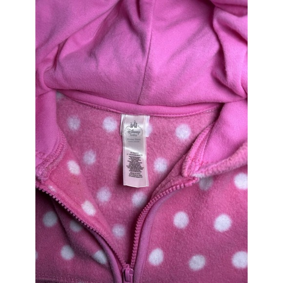 VTG Disney baby Disney Store Fleece Hoodie Full Zip 24 Mos Minnie Mouse Pink - Picture 4 of 7